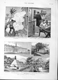 Old Antique Print 1882 Mariette Fete Boulogne Alexandria Helicon Ship War 19th