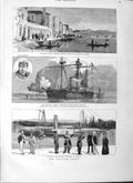Old Antique Print 1882 Egypt Antelope Ship Condor Lord Beresford Therapia 19th