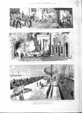 Antique Old Print 1882 War Egypt Marines Alexandria Red Coats Arab Looter 19th