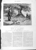 Old Antique Print 1882 Illustration Story Kit Rector Country Hopkins Art 19th