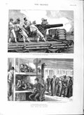 Old Antique Print 1882 War Egypt Armstrong Gun Train Reconnaissance Art 19th