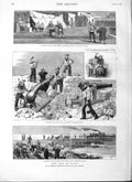 Old Antique Print 1882 War Egypt Cairo Railway Gabari Bridge Alexandria 19th