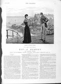 Antique Print Ref.322 1882 Illustration Story Kit Man Woman Romance Hopkins