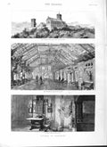 Old Antique Print 1882 Luther Wartburg Study Castle Banqueting Hall Art 19th