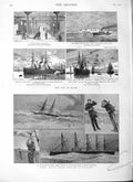 Old Antique Print 1882 Portland Ships War Egypt Iris Port Said Alexandria 19th