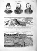 Original Old Antique Print 1882 War Egypt Highland Brigade Alexandria Wolseley