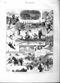 Original Old Antique Print 1882 Sport Kashmir Shooting Dagh Ranjan Pass Siers