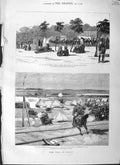 Old Antique Print 1882 War Egypt Bengal Lancers Ismailia Pigott Mahsameh 19th