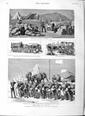 Original Old Antique Print 1882 War Egypt Arabi Kassassin Tel-El-Kebir Ismailia