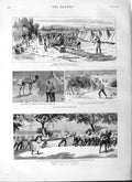 Original Old Antique Print 1882 War Egypt Ismailia Black Watch Railway Mahsameh