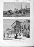 Old Antique Print 1882 Tombs Caliphs Palace Gezeereh Cairo Egypt Pavilion 19th