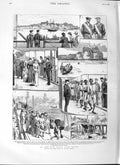 Original Old Antique Print 1882 Egypt War Siers Brindisi Ship Doctor Victorian