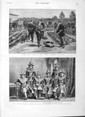 Original Old Antique Print 1882 Working Covers Birds King Burmah Viceroy India