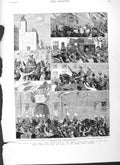 Original Old Antique Print 1882 Siers War Egypt Horse Guards Albany Barracks