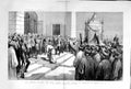 Original Old Antique Print 1882 Khedive Holy Carpet Cairo Mecca Egypt F 19th