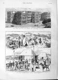 Old Antique Print 1882 Army Paper Chase Natal Africa Eden Hospital India 19th