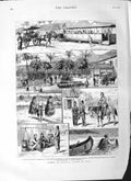 Original Old Antique Print 1882 Scenes Batavia Island Java Tram-Car Fi Victorian