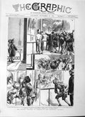 Original Old Antique Print 1882 Indian Visitors London National Gallery Art