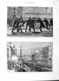 Old Antique Print 1882 Assassination Justice Lawson Dublin Mayor London 19th