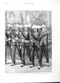 Original Old Antique Print 1882 Siers War Egypt Battalion Seaforth Highlanders