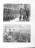 Original Old Antique Print 1882 Review Siers Egypt Dragoon Guards Hyde P 19th