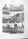 Original Old Antique Print 1882 Siers Egypt War Wellington Statue Pic Victorian