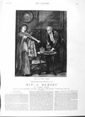 Old Antique Print 1882 Illustration Story Kit Arthur Hopkins Braithwaite 19th