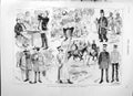 Original Old Antique Print 1882 Character Sketches Berlin Germany Priest Siers
