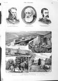 Old Antique Print 1882 Charles Kingsley Westeward Wahab Pocock Shaw War 19th