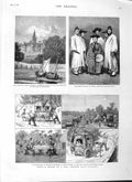 Original Old Antique Print 1882 India Kasipur Invalids Mariners Home Egremont