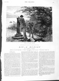Original Old Antique Print 1882 Illustration Story Kit Arthur Hopkins Fine Art