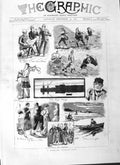 Old Antique Print 1882 Highland Scotland Walking Tour Kilt Boat Holidays 19th