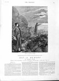 Old Antique Print 1882 Illustration Story Kit James Payn Arthur Hopkins 19th