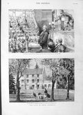Old Antique Print 1883 Leon Gambetta Ville D'Avray Prime Minister Paris 19th