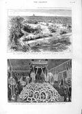 Old Antique Print 1883 Archbishop Canterbury Lambeth Palace Leon Gambetta 19th
