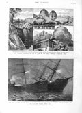 Old Antique Print 1883 Buddhist Monastery Tan Shan China Ships Kirby Hall 19th