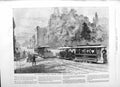 Old Antique Print 1883 Hallidie Patent Cable Tramway System Railway Train 19th