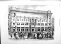 Old Antique Print 1883 Building Institute Painters Piccadilly Princes Hal 19th