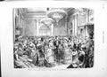 Original Old Antique Print 1883 Fancy Dress Ball Mayor Liverpool Town Hall 19th