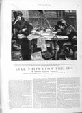 Old Print Ref.323 1883 Illustration Story Like Ships Upon Sea Sydney Hall