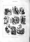 Original Old Antique Print 1883 Valentines Cards Families Children Victorian