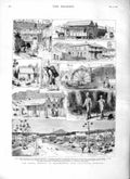 Original Old Antique Print 1883 Mining District Beaconsfield Tasmania GMine