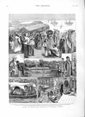 Original Old Antique Print 1883 Arabi Exile Colombo Ceylon Mollah Priest Toulba