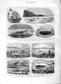 Old Antique Print 1883 Lagoons Venice Campanille Mark'S Torcello Burano 19th