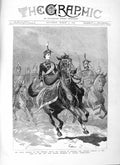 Old Antique Print 1883 Silver Wedding Prince Germany Hussars Leibhusaren 19th