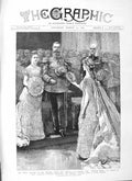 Old Antique Print 1883 Silver Wedding Prince Germany Konigin Minne Queen 19th