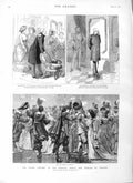 Original Old Antique Print 1883 Silver Wedding Prince Germany Emperor Quadrille