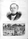 Old Antique Print 1883 Prince Gortschakoff Russia War Graves Egypt Guards 19th