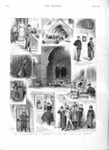 Original Old Antique Print 1883 Adventures Juryman New Courts Justice Sympson