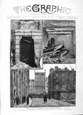 Original Old Antique Print 1883 Explosion Office Government Board Whitehall Art